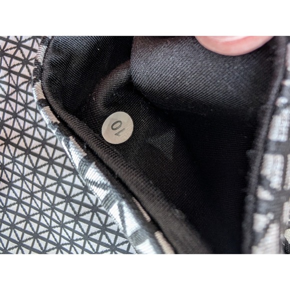 LULULEMON Wunder Under Pant Full-On Luon Tri Geo Silver Spoon Black Size 10 RARE - Picture 6 of 14